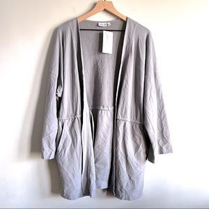 Prairie Cotton Longline Open-Front Cardigan Lightweight Jacket Coverup Size L